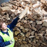 Rakják a téli tüzelönek való Szentandráson