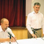 Sinka Imre polgármester és Bencsik János a fórumon