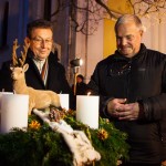 Babák Mihály polgármester és Seidl Ambrus plébános