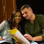 Balázs Heni és Polák Ferenc a Macska a forró háztetőn olvasópróbáján (Fotó: Babák Zoltán)