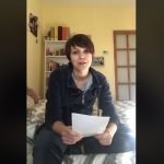 Rigler Renáta, a Cervinus Teátrum művésze Arany János Pázmán lovag című versét adta elő (Fotó: Cervinus Teátrum FB)