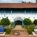 A Ligeti sportpálya tribünje ma reggel (Fotó: Babák Zoltán)