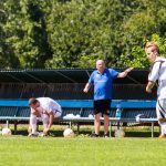 Rétes Pál 2017 nyarán a Szarvasi FC 1905 edzőjeként a kispad előtt