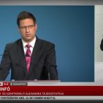 Gulyás Gergely a mai Kormányinfón