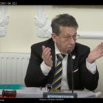 Babák Mihály polgármester a 2021. április 22-i polgármesteri döntések felvételén