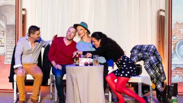 Boronyák Gergely, Timkó János, Szvrcsek Anita és Vanya Tímea a Sors bolondjaiban