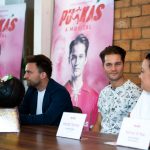 Szabó László producer, Szente Vajk rendező, Veréb Tamás (Puskás) és Náray Erika (Puskás Ferenc édesanyja)