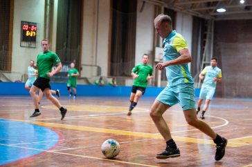 A góllövőlista eleje: Bakos Krisztián (Szia Uram!, zöldben) és Szécsi Gábor (Blue Gym, türkiz)