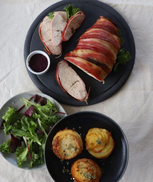 Pulykamell baconnel