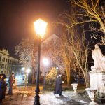 Emlékezők Tessedik Sámuel Szobra előtt