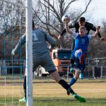 Styecz Milán fejese sajnos a kapufáról pattan ki