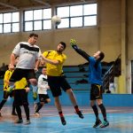 A Hooligans (fehér) a gyomaendrődi alakulat, a Rotor ellen mérkőzött