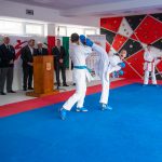 Szarvasi karatékák bemutatója az ország első karateakadémiájának átadóján