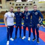 Sükösd Attila edző, Tóth Dominik, Hajduch Nándor és Balázs Gergely