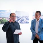 Roszik Zoltán múzeumigazgató és Babák Mihály polgármester a kiállítás megnyitóján