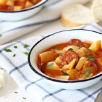 Pulykakolbászos leves