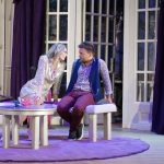 Bálizs Anett (Candy) és Szente Vajk (Alex) a Játékszín Legénybúcsú című vígjátékában