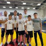 Szarvasi birkózóalakulat a Vasas otthonában