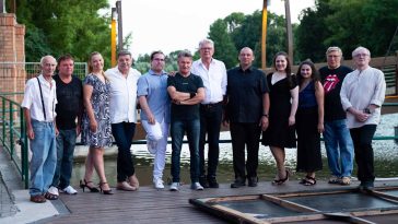 A Stop Band Emlékzenekar tagjai a 2022. augusztus 7-i koncertjük előtt a Szarvasi Vízi Színházban