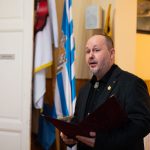 Sinka Imre, Békésszentandrás polgármestere köszönti a település vállalkozóit 2023. január 27-én