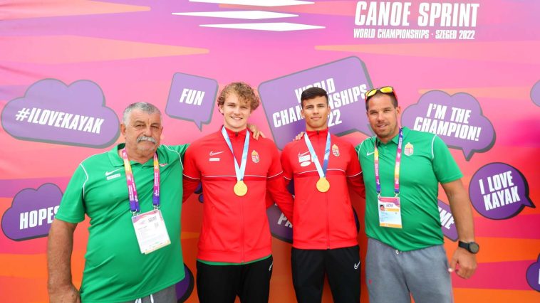 Bátor György és Keller Gergő Ozsgyáni Bencével és edzőjével, Csamangó Attilával, aki egyben Doxy veje