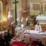 Böjte Csaba a szarvasi Szent Klára katolikus templomban misézett.
