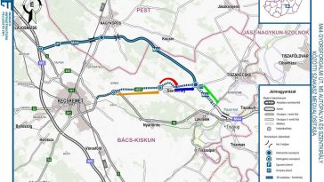 Az M44-es és a hozzá kapcsolódó útfejlesztések (alaptérkép: magyarepitok.hu)