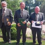 A Körös-Maros Nemzeti Park Nagy István agrárminiszter által 2023-ban díjazott munkatársai: Szél Antal István, Vizes Tibor és Tóth Imre.