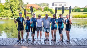 A Kajak-Kenu Klub Szarvas masters versenyzői.