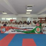 A Szarvason edzőtáborozó magyar válogatott.