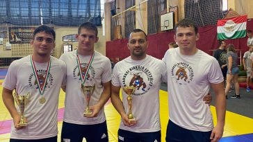 Tóth Patrik, Hajduch Nándor, Sükösd Attila és Szpin Mihály az Orosházán rendezett U23-as ob-t követően.