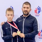 Bagi Ádám és edzője, Ruzsinszki György.