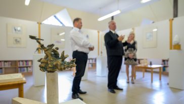 Mihály Árpád kiállításának megnyitóján 2023. október 21-én.