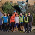 A Szarvasi Vízi Színház elöl indult az Achilles-napi futócsapat.