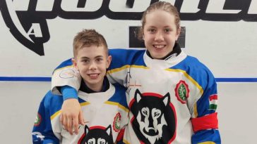 Az U12-es csapatban korongozó Kepenyes-Darida Alex és Kepenyes-Darida Zóra.