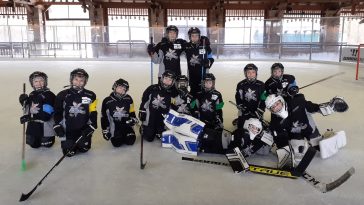 A Szarvasi Jégkorong Egyesület 2024. február 3-i békéscsabai tornán szereplő U10-es összeállítása.