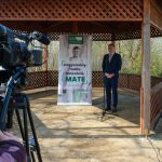 Dr. Gyuricza Csaba, a Magyar Agár és Élettudományi Egyetem rektora a Szarvason 2024. március 6-án tartott sajtótájékoztatón.