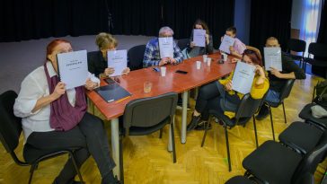 A Szerelem című darab olvasópróbáján 2024. március 20-án.