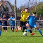 A Békésszentandrási HMSE–Füzesgyarmati SK II. mérkőzésen mindkét hazai gólt Szécsi Rajmond (sárgában) szerezte.