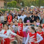 Fáklyás felvonulás Békésszentandráson 2024. április 30-án.