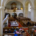 Ünnepi istentisztelet a 220 éves református templomban Békésszentandráson 2024. szeptember 29-én.