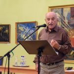 Harencsár László standupja a Tessedik Sámuel Múzeumban 2025. április 5-én.