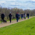 A 17 kilométeres kört tevők a békésszentandrási Horthy István Duzzasztóműhöz vezető Körös-gáton.