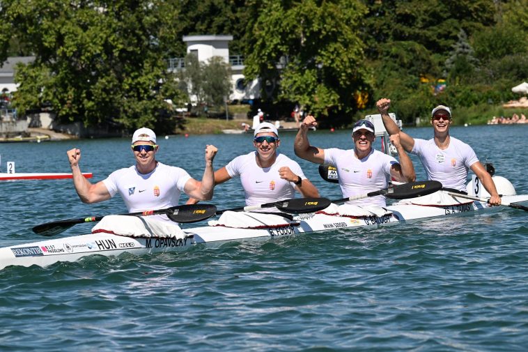 A világbajnoki ezütérmes Opavszky Márk, Fodor Bence, Balogh Gergely és Tamási Zsombor alkotta magyar egység.