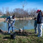 Fazekas Zoltán és családja a Kacsa-tónál ültetett el és fogadott örökbe egy díszcseresznyét.