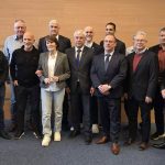 A Magyar Karate Szakszövetség vezető tisztségviselői, Ruzsinszki György a kép jobb szélén látható.