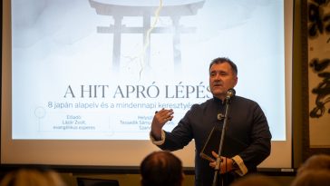 Lázár Zsolt nemrégiben tért haza egy ázsiai körútról, amelynek egyik legmeghatározóbb állomása Japán volt. Az erről tartott előadásának a címe – „A hit apró lépései” volt.