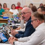 Csernus Zsolt, a Szociális, Családügyi, Egészségügyi és Nemzetiségi Bizottság elnöke a napirend tárgyalása során 2026. augusztus 27-én.