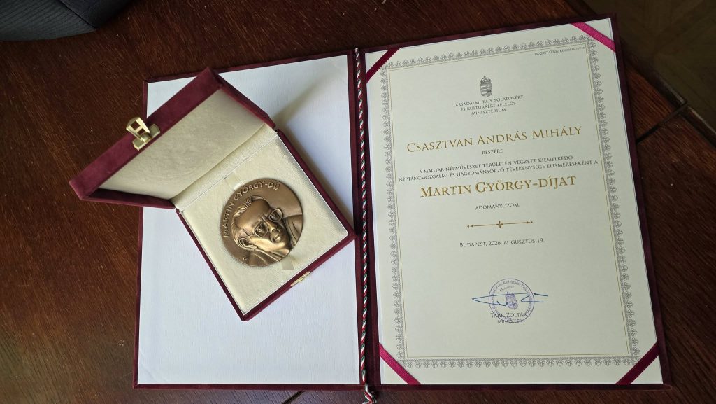 Martin György-díjjal tüntették ki Csasztvan Andrást az augusztus 20-i nemzeti ünnep alkalmából.