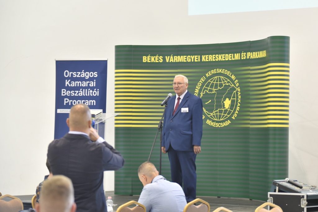 Dr. Orosz Tivadar, a Békés Vármegyei Kereskedelmi és Iparkamara elnöke.